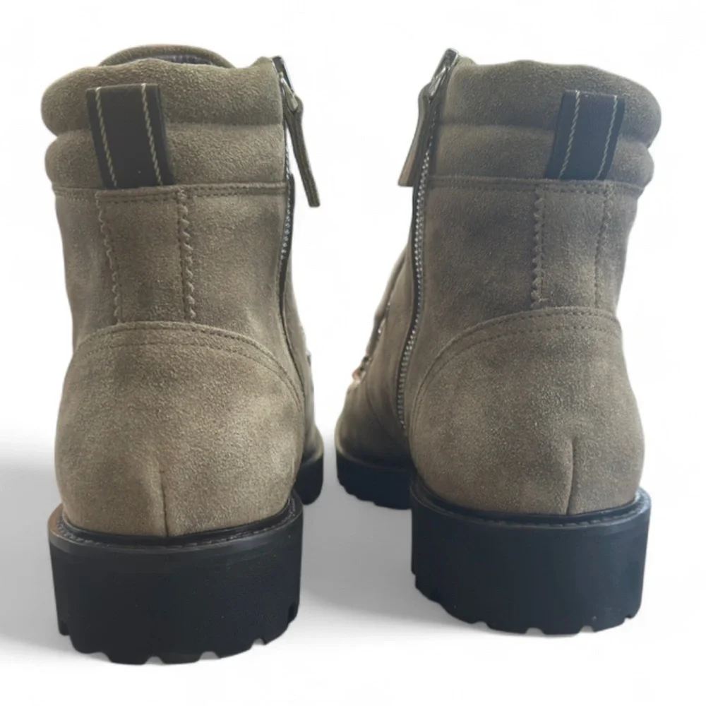 AQUATALIA Zip, Lace-Up Leather Combat Boots Size US Men’s 9.5 (NEW)